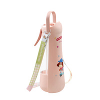 Fontaine à eau automatique portable pour animaux de compagnie avec fonction de refroidissement par pulvérisation et gobelet pliable à sangle détachable pour utilisation en extérieur, bouteille d'eau pour chien et chat