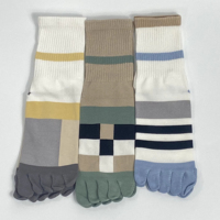 Chaussettes de sport en coton tricoté à cinq doigts, multicolores, unisexes, avec logo personnalisé, vente en gros, directement de l'usine