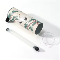 Boîte cylindrique en papier pour sushi avec logo personnalisé japonais, qualité alimentaire, avec tube à sauce, doublure en aluminium, emballage push-up