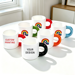 Tazas de Café de Cerámica Personalizadas Más Vendidas al por Mayor de Fábrica, Tazas de Cerámica Hechas a Mano con Asa Gruesa <span class=keywords><strong>para</strong></span> Viaje, con Personalización - Product Image 1