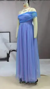 Vestidos de noiva, primavera 2022 vestido de festa de barco cintura alta azul grande balanço princesa dama de honra vestido de festa à noite robe de coquetel