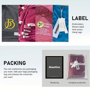 Conjunto de Uniformes Médicos Personalizados con Logotipo, Unisex, Manga Corta, Transpirable, de Spandex, Cómodo para Enfermería y Cirugía - Product Image 4