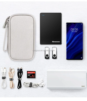 Tas Penyimpanan Elektronik Multifungsi Harga Pabrik, Organizer Dua Lapis untuk Kabel Data dan Charger, Penutup Premium