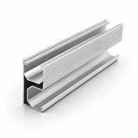 Profil de rail solaire en alliage d'aluminium avec surface anodisée pour système de fixation de toit photovoltaïque et de support de carport