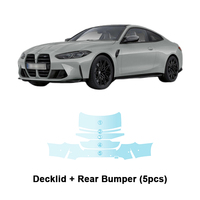 Pour BMW M4 Coupé G82, chaque partie du film TPU PPF est pré-découpée, film transparent auto-réparateur résistant aux rayures