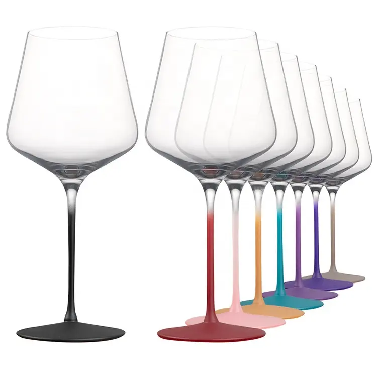 New Product Unique Gift Crystal Matte Color Sweet Red Wine Glasses