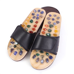 Pantoufles Thérapeutique Réflexologie Santé Acupuncture Santé Chaussures Pantoufle Personnes Âgées Soins Pierre Massage Des Pieds - Product Image 1