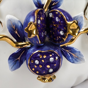 กล่องเก็บข้าวสารทรงกระบอกเซรามิกสีม่วง/ขาวแบบยุโรป ใช้สำหรับนึ่งได้ ความจุ 5 กก. - Product Image 5