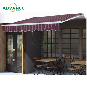 Auvent rétractable commercial entièrement fermé avec tissu de cadre en aluminium enduit de poudre pour tente d'événement de magasin de restaurant - Product Image 1