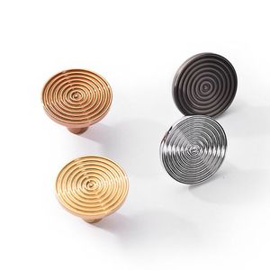 Spiral Round Brass Door <strong>Knobs</strong> Modern Cabinet <strong>Drawer</strong> Single Hole Brass Handle <strong>Knob</strong> - Product Image 2