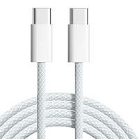 Câble de données tressé à charge rapide avec connecteurs Type-C pour tablette, ordinateur portable et téléphone portable - Charge rapide et transfert de données