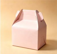 Tragbare Geschenkbox mit Griff, Anpassbare Faltbare Seitenverschluss-Giebelbox für Hochzeit Party Süßigkeiten Kekse Schokolade Gastgeschenke Verpackung