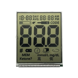 Layar LCD Segmen HTN Monokrom 3 Digit Kustom Tanpa Lampu Latar untuk Pengukur Glukosa Darah - Product Image 1
