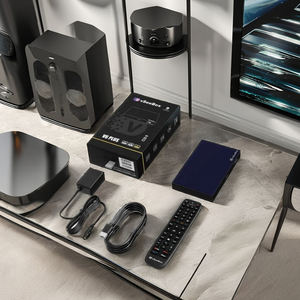 Vseebox V6 Plus Quad Core 6K Android 14 Amlogic S905 Boîtier Smart TV à Double Écran Rapide et Performant - Product Image 1