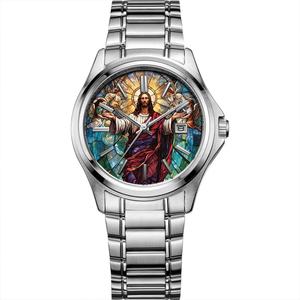 Reloj de Cuarzo Personalizado de Alta Gama con Esfera con Imagen de Jesús, Cristal de Zafiro, Reloj de Buceo Automático Resistente al Agua, Esfera Única con Imagen de Jesús - Product Image 4