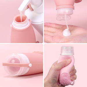 Botellas de viaje de silicona portátiles, ecológicas, reutilizables, con certificación FDA, a prueba de fugas, para champú, acondicionador, loción y cosméticos. - Product Image 5