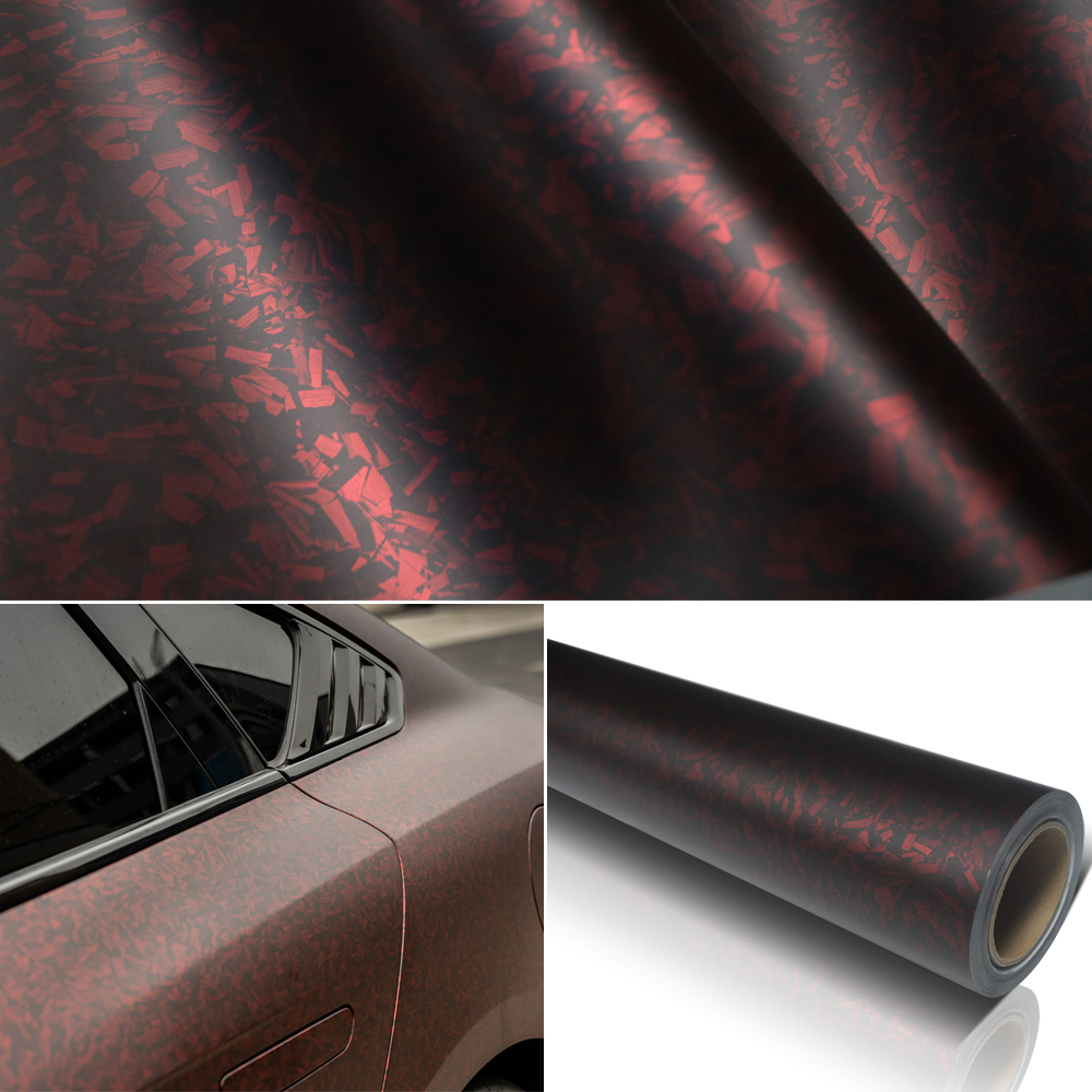 Satin Forged Carbon Red