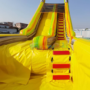 Tobogán acuático inflable de mármol de calidad comercial para fiestas en el patio trasero, castillo inflable con tobogán para niños. - Product Image 3