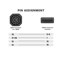 Cable 20pin for B-M-W to Obd2 16 Pin Connector Diagnostic OBDII