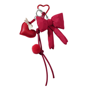 2025 nouveau populaire doux et Cool exquis rouge boule en peluche en cuir en forme de coeur cerise pastèque porte-clés prêt à expédier - Product Image 5