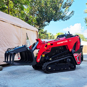 Livraison rapide Derette V1000 <span class=keywords><strong>Kubota</strong></span> 25Hp Mini chargeuse compacte diesel avec attache de chargeuse sur chenilles de 1 tonne - Product Image 4