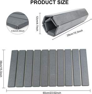 Tapis de salle de bain en pierre de diatomite gris moyen de qualité alimentaire, pliable, très absorbant, pour chiens et salle de bain - Product Image 2