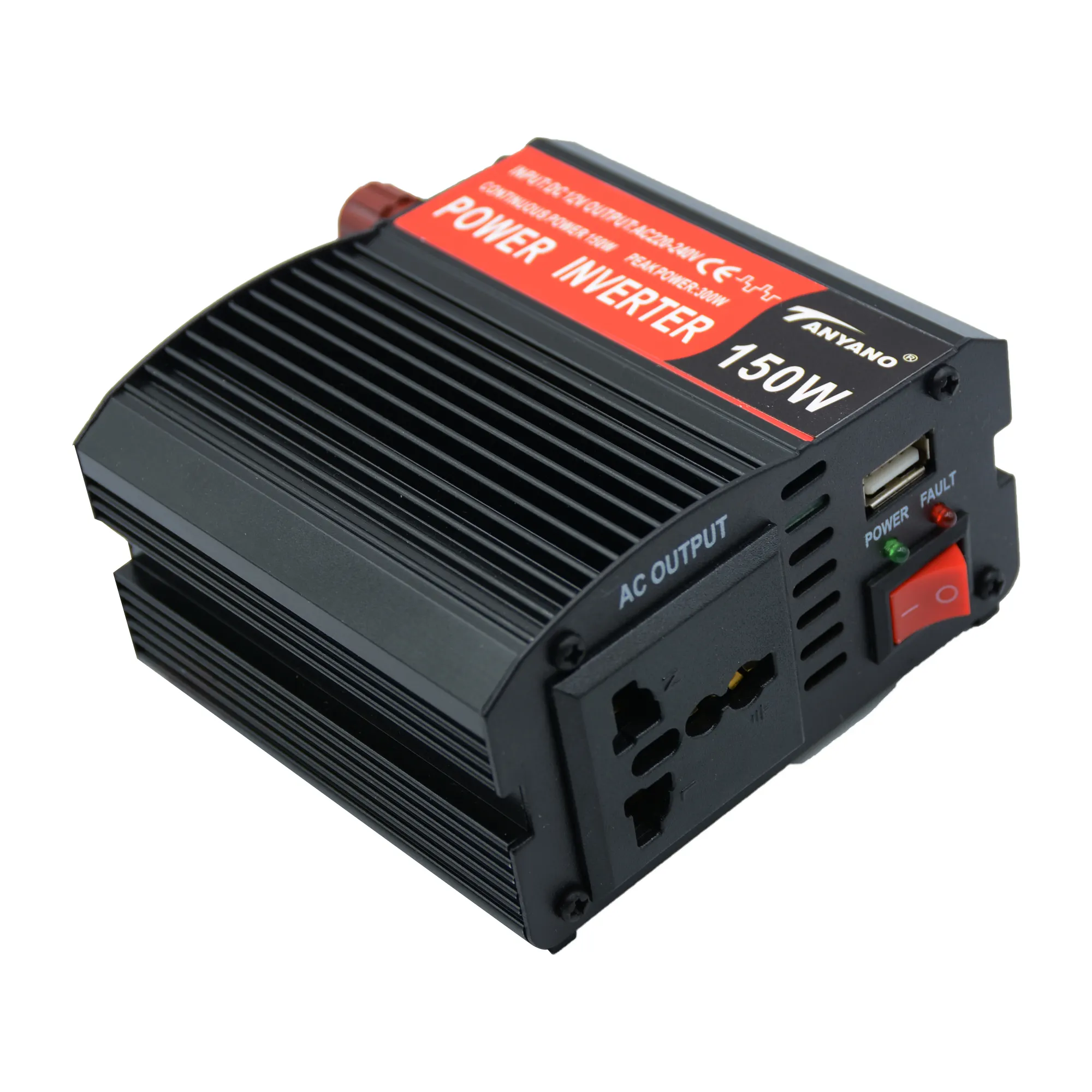 Inversor de corriente para coche, dispositivo de inversión de 150W, 24v, 110v, 12v a 220v, inversor de onda sinusoidal modificada con energía solar fuera de la red