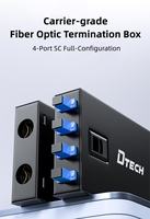 Boîtier terminal fibre optique DT-2833 SC à configuration complète 4 ports 4 fibres, accessoires fibre optique