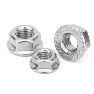 Thép không gỉ din6923 răng cưa mặt bích Nut M10 1.25 mặt bích Nut khóa A2 SS304 A2-70 18-8 - Product Image 3