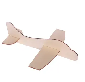 Kreatives DIY Holz Graffiti Flugzeug-Holz Flugzeug Modell-Puzzle weiß Embryo Modell für Kinder