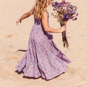 2025 New Floral Pleated <b>Dress</b> Floor Length <b>Dress</b> Custom Made Rayon Hawaiian <b>Dress</b> for Children - Product Image 2