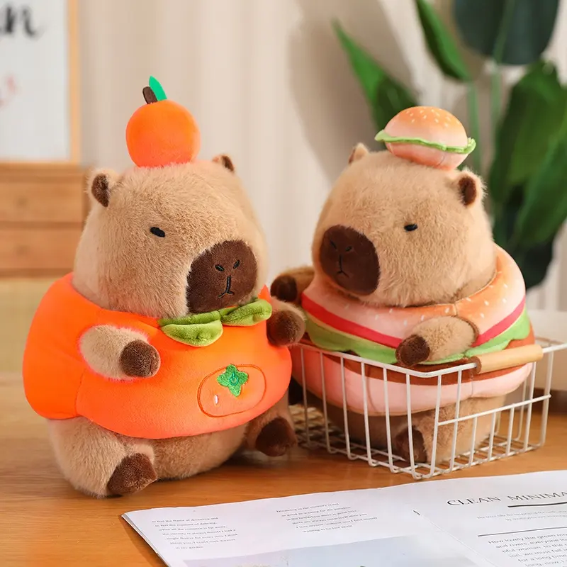 Desain baru lucu buah lebah kapibala mainan mewah boneka binatang mainan