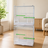 Cage à oiseaux pliable en acier inoxydable, motif uni, peinte, petite, antirouille, pour l'élevage de perroquets et pigeons – Offre Spéciale Populaire