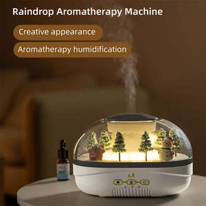 Humidificateur ultrasonique avec lumière LED effet neige, diffuseur d'arômes de table 400 ml avec minuterie pour usage domestique - Product Image 2