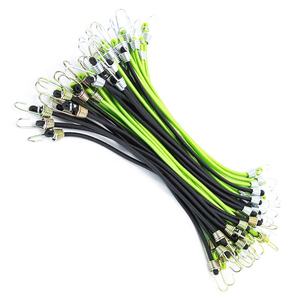 Многоцветный черный 4 мм эластичный шнур 10 дюймов шнур с крюком для багажа уличный кемпинг для использования XHR005 - Product Image 2