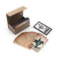Jeu de tarot de luxe épais et personnalisé de haute qualité avec accents métallisés, imprimé sur mesure pour les débutants et les lecteurs