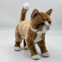 Jouet animal en peluche chat orange en fausse fourrure douce avec porte-bonheur décor de pépinière hypoallergénique pour la Saint-Valentin
