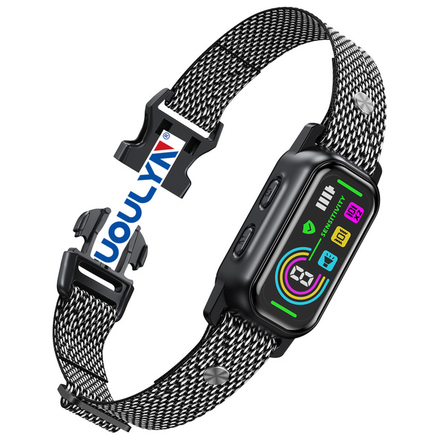 Type-C Charging Waterproof Smart Pet Dog Anti-Bark Stopping and Training Adjustable Nylon Customized Collar No Electric Shock