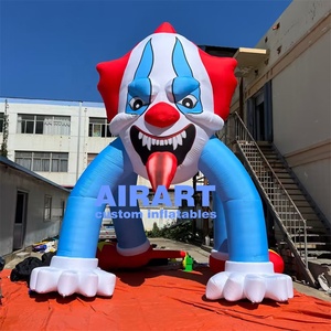 Arco Inflable de Payaso Terrorífico de Circo <span class=keywords><strong>Encantado</strong></span>, Alquiler para Eventos, Payaso Inflable de Grado Comercial con Lengua, Arco Inflable Divertido de Payaso con 4 Patas - Product Image 2