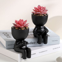 Fausse résine Mini bonsaï petites plantes succulentes artificielles en pot de cactus d'herbe avec jardinière vraies fausses plantes