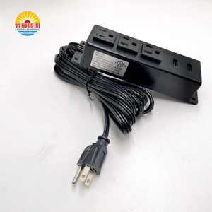 Dongguan Factory Desktop Under Desk Power Strip d'extension avec 3/2 prises 2A/1C Ports USB 110V-250V Câble de 1.8m pour les États-Unis et le Canada - Product Image 4