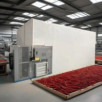 Industriële koffieboon- en rode peper-chili-droger, warmtepomp, elektrische verwarming, voor de verwerking van groenten, fruit en voedsel.