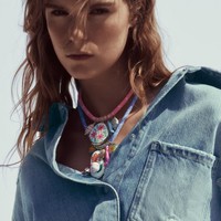 Collier Pendentif Fleur Vintage en Cuivre Multi-perles Motif Croix - Chaîne de Perles Unisexe pour Femme avec Électroplaqué Sous Vide