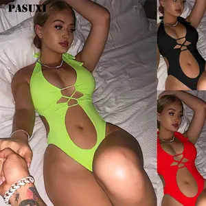 Pasuxi 2024 Hot Sexy Bikini Cô Gái Đồ Bơi Mùa Hè V Cổ Sexy Bikini Một Mảnh Áo Tắm Tắm Phù Hợp Với Đối Với Phụ Nữ