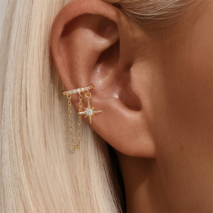 CANNER 925 Star Pendent Daily Wear Non-Piercing <b>Ear</b> <b>Cuff</b> for Women - Product Image 5