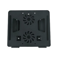 Support pour ordinateur portable réglable en métal, support de refroidissement pour ordinateur portable rotatif à 360 degrés, support pliable pour ordinateur portable avec double ventilateur