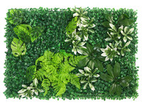 Mur végétal décoratif pour jardin, toile de fond 8 pieds x, haie d'arbres d'intérieur, panneau résistant aux animaux, design végétal, forme personnalisée, mur en herbe PVC