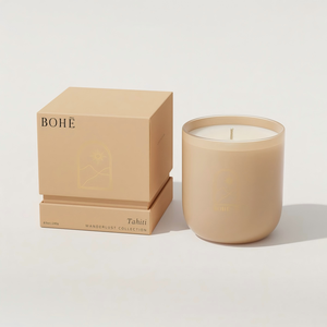 נר בושם בושם בוהו בהתאמה אישית, בצנצנת זכוכית מט יוקרתית, שעוות סויה, זמן בעירה ארוך, ניחוח חזק, נרות ארומה עם קופסת מתנה קשיחה - Product Image 4