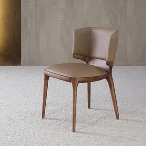 Sillas de Comedor de Madera de Fresno Nórdico, Tapizadas en <span class=keywords><strong>Cuero</strong></span> de Lujo, para Salas de Estar, Hoteles, Apartamentos, Comedores, Cocina, Restaurante - Product Image 2