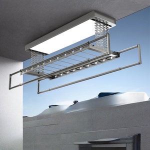 Intelligent remote control electric clothes drying rack hidden lifting double rod automatic clothes drying telescopic rod - Product Image 1